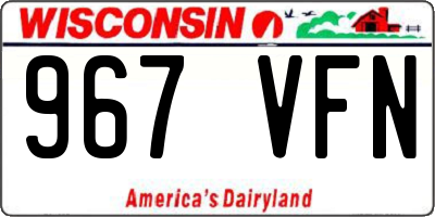 WI license plate 967VFN
