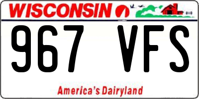 WI license plate 967VFS