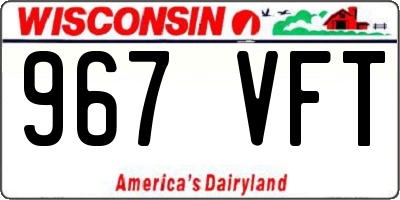 WI license plate 967VFT