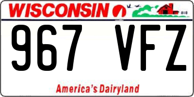 WI license plate 967VFZ