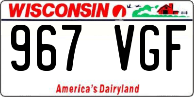 WI license plate 967VGF