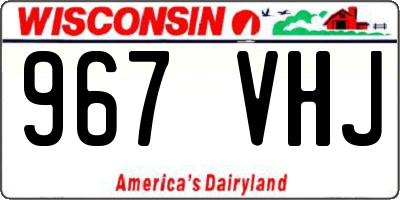 WI license plate 967VHJ