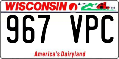 WI license plate 967VPC