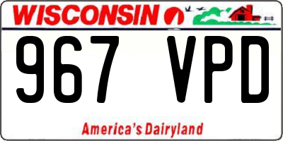 WI license plate 967VPD