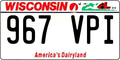 WI license plate 967VPI