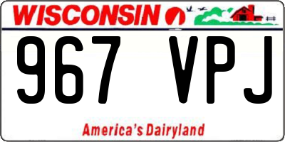 WI license plate 967VPJ