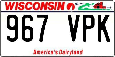 WI license plate 967VPK