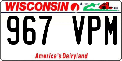 WI license plate 967VPM