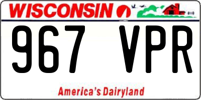 WI license plate 967VPR