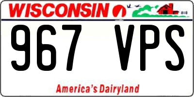 WI license plate 967VPS