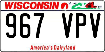 WI license plate 967VPV