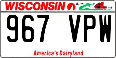 WI license plate 967VPW