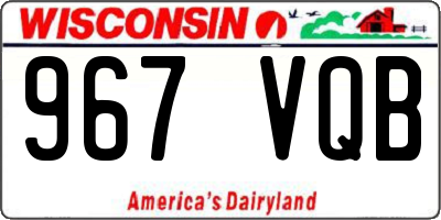 WI license plate 967VQB