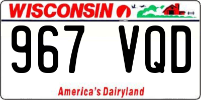 WI license plate 967VQD