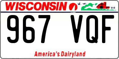 WI license plate 967VQF