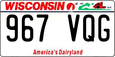 WI license plate 967VQG