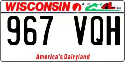 WI license plate 967VQH