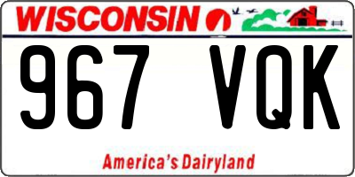 WI license plate 967VQK