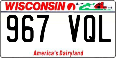 WI license plate 967VQL