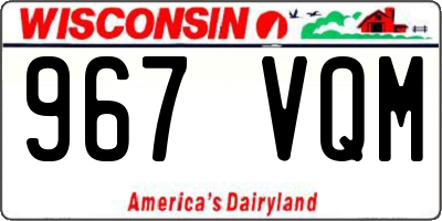 WI license plate 967VQM