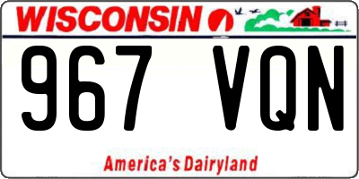 WI license plate 967VQN