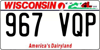 WI license plate 967VQP