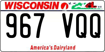 WI license plate 967VQQ