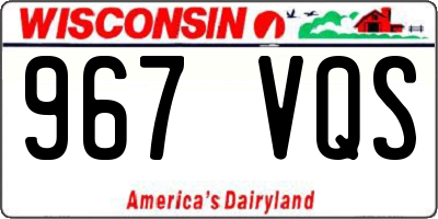 WI license plate 967VQS