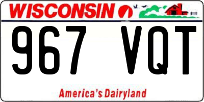 WI license plate 967VQT