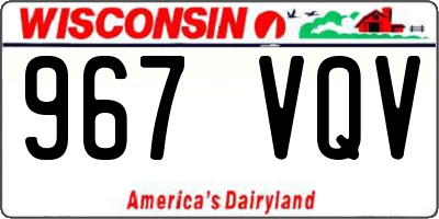 WI license plate 967VQV