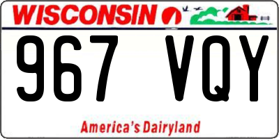 WI license plate 967VQY