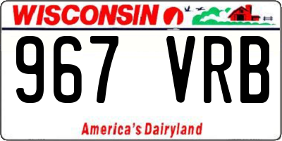 WI license plate 967VRB