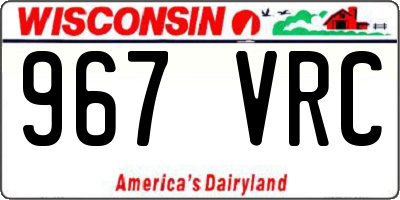 WI license plate 967VRC