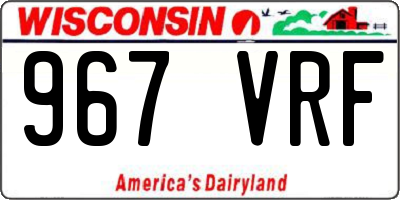 WI license plate 967VRF