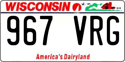 WI license plate 967VRG
