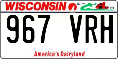 WI license plate 967VRH