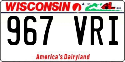 WI license plate 967VRI