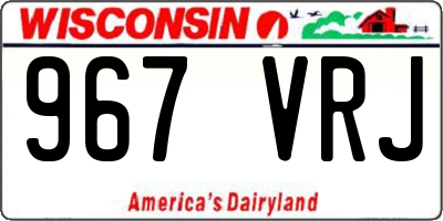 WI license plate 967VRJ