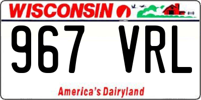 WI license plate 967VRL