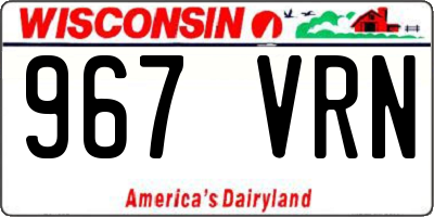 WI license plate 967VRN