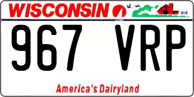 WI license plate 967VRP
