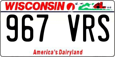 WI license plate 967VRS
