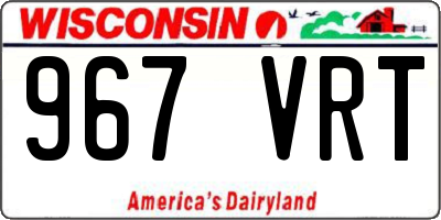 WI license plate 967VRT
