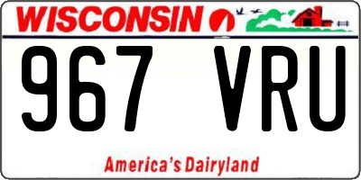 WI license plate 967VRU
