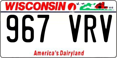 WI license plate 967VRV