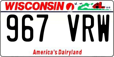 WI license plate 967VRW