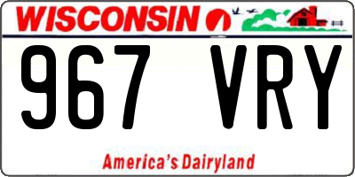 WI license plate 967VRY
