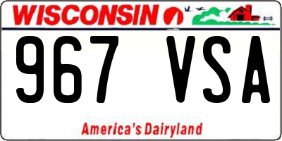 WI license plate 967VSA