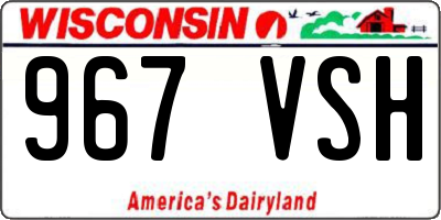 WI license plate 967VSH