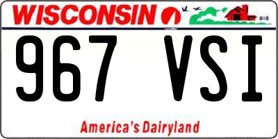 WI license plate 967VSI